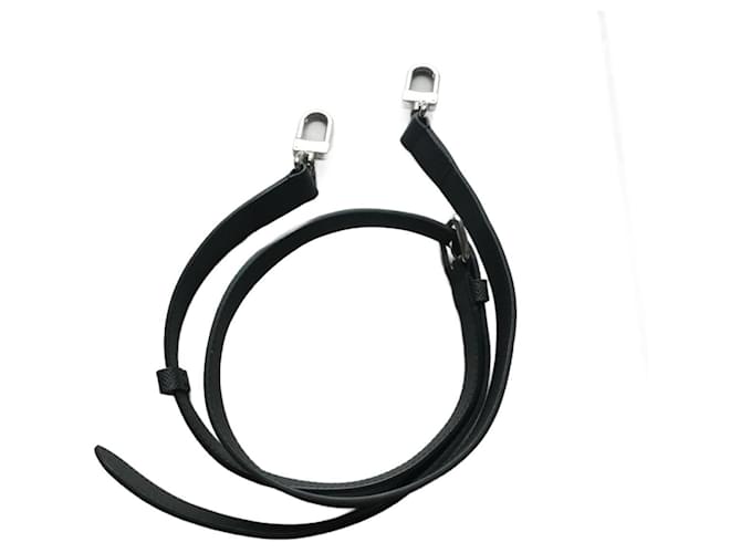Louis Vuitton shoulder strap for Keepall travel bag. Black Leather  ref.1298565