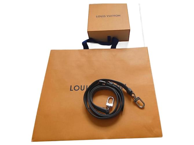 bandolera Louis Vuitton para bolso de viaje Keepall Gris Cuero  ref.1298566