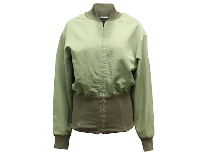 Autre Marque Dion Lee Hook and Eye Bomber Jacket in Olive Green Nylon  ref.1298612