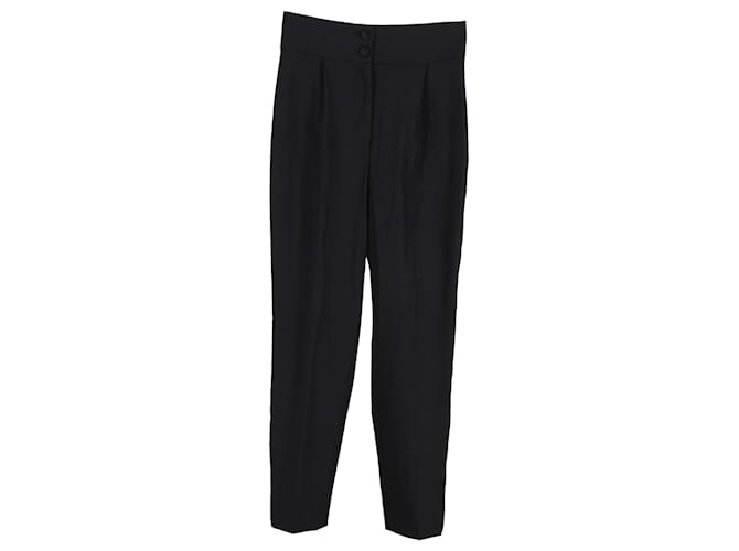 Pantalon plissé Dolce & Gabbana en laine noire  ref.1298625