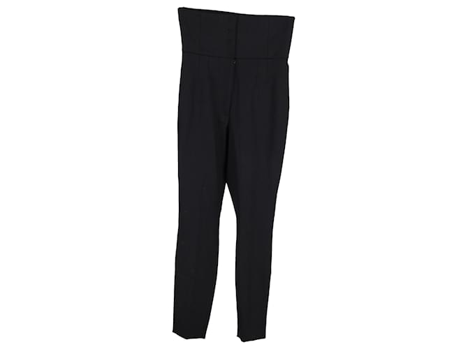 Pantalon taille haute Dolce & Gabbana en laine noire  ref.1298634
