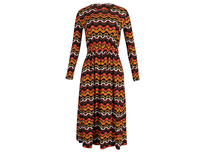 Missoni Printed Midi Dress in Multicolor Viscose Cellulose fibre  ref.1298661