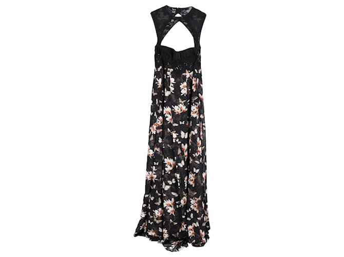 Givenchy Floral Print Maxi Dress in Floral Print Silk  ref.1298665