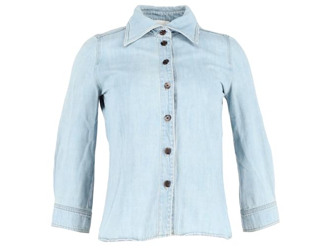 Chloé Chloe 3/4 bietet dieses Hemd einen entspannten und mühelos stilvollen Look Blau Hellblau John  ref.1298688