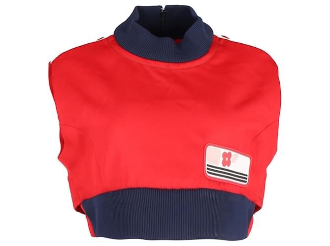 Prada Sleeveless Crop Top in Red Polyester Multiple colors  ref.1298702