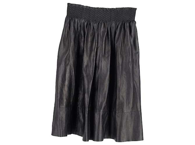 Givenchy Gartered Skirt in Black Leather  ref.1298710