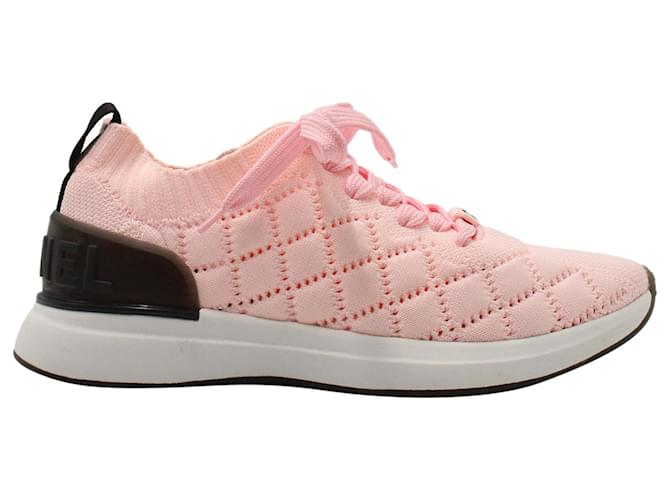 Chanel 2020 Interlocking CC Logo Athletic Sneakers in Pink Synthetic  ref.1298716