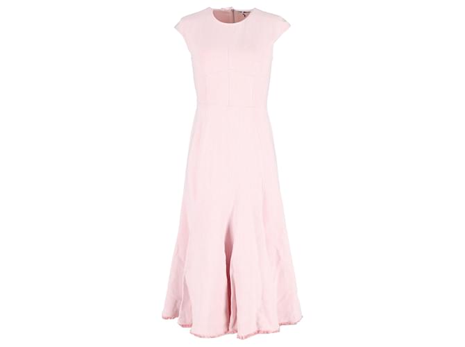 Gabriela Hearst Cap Sleeve Dress in Pink Viscose Polyester  ref.1298734