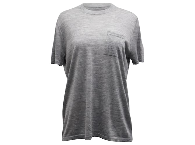Alexander Wang Knitted T-shirt in Grey Wool  ref.1298735