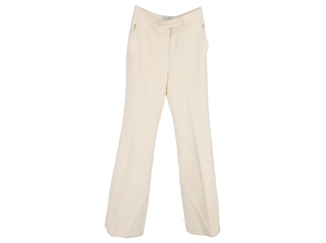 Pantalon Gabriela Hearst en laine beige Blanc Écru  ref.1298736