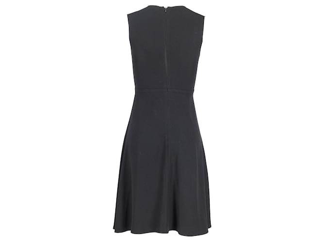 Joseph Round Neck Sleeveless Dress in Black Acetate Cellulose fibre  ref.1298742