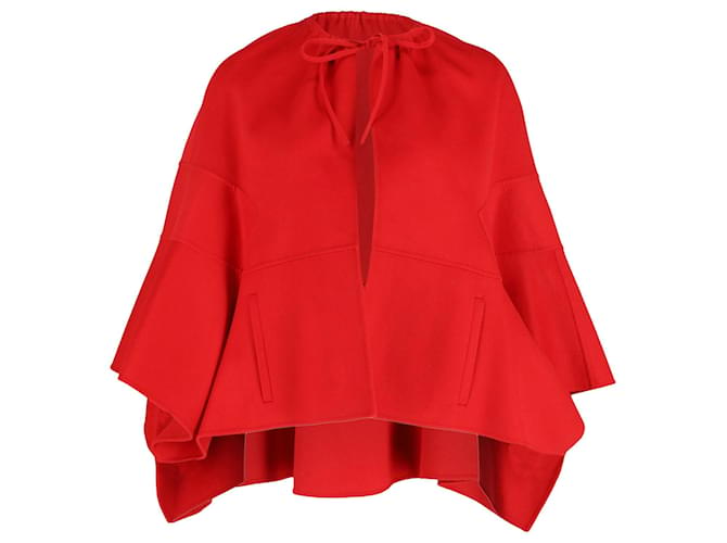 Valentino Cape in Red Wool  ref.1298744