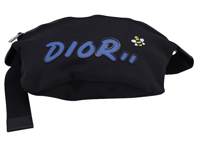 Riñonera Dior x Kaws de nailon negro Nylon  ref.1298745