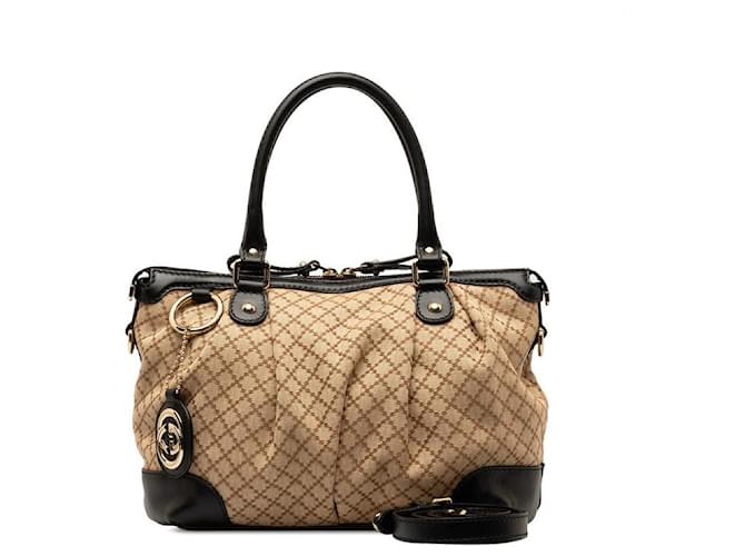 Gucci Diamante Canvas Sukey Handbag 247902 Cloth  ref.1298751