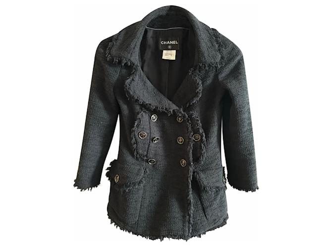 Chanel Jaqueta de Tweed com Botões CC Multicor  ref.1298810