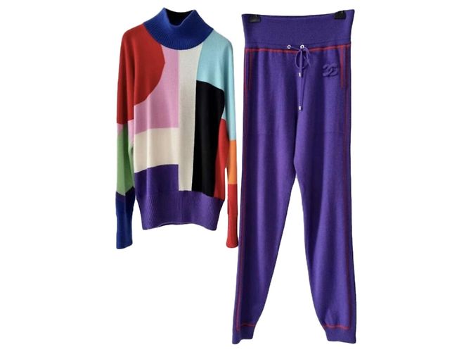 Chanel Relaxed Cashmere Ensemble Multiple colors