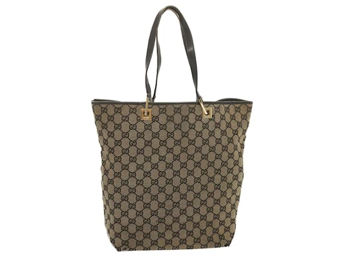 GUCCI GG Lona Tote Bag Bege 002 1098 Auth yk11131  ref.1298832