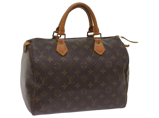 Louis Vuitton Monogram Speedy 30 Hand Bag M41526 LV Auth 67946 Cloth  ref.1298855