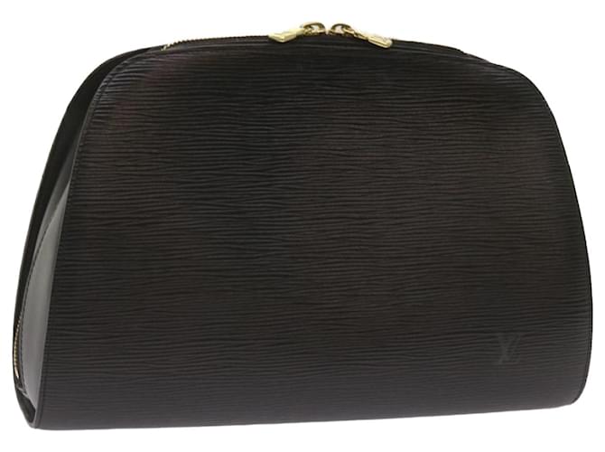 LOUIS VUITTON Epi Dauphine GM Cosmetic Pouch Black M48432 LV Auth ep3614 Leather  ref.1298891