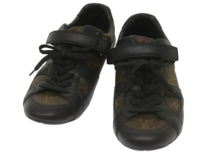 LOUIS VUITTON Monogram Macassar Sneakers 7 LV Auth ar11436  ref.1298897
