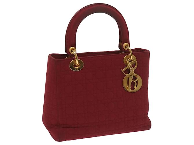 Christian Dior Canage Hand Bag Nylon Red Auth ep3553  ref.1298898