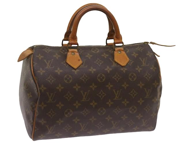 Louis Vuitton Monogram Speedy 30 Hand Bag M41526 LV Auth 68267 Cloth  ref.1298920