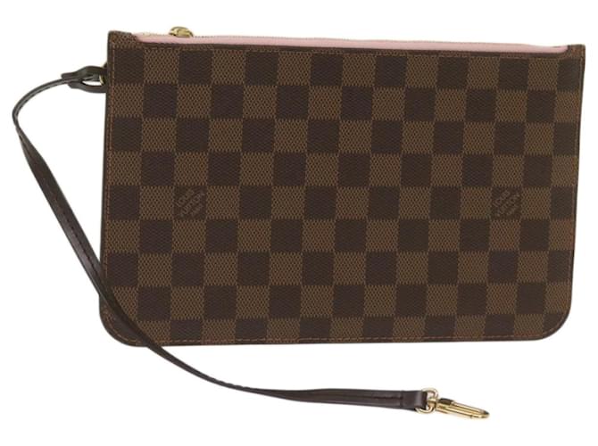 Bolsa LOUIS VUITTON Damier Ebene Neverfull MM Bolsa para Acessórios LV Auth 60209  ref.1298940