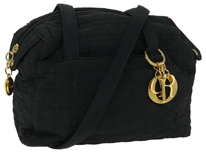 Christian Dior Lady Dior Canage Shoulder Bag Nylon Black Auth 68251  ref.1298957