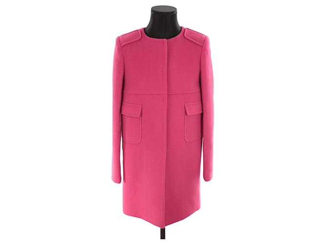 Tara Jarmon Wool coat Pink  ref.1298966