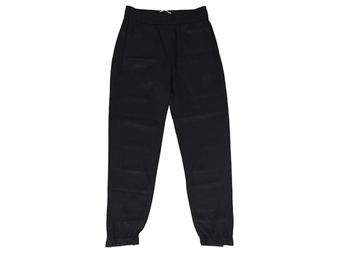 Saint Laurent Pants, leggings Black Silk  ref.1298977