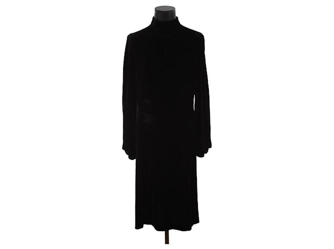 Kenzo Black velvet dress Viscose  ref.1299031