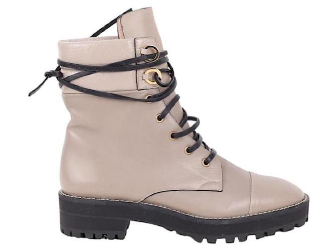 Stuart Weitzman Leather boots Brown  ref.1299049