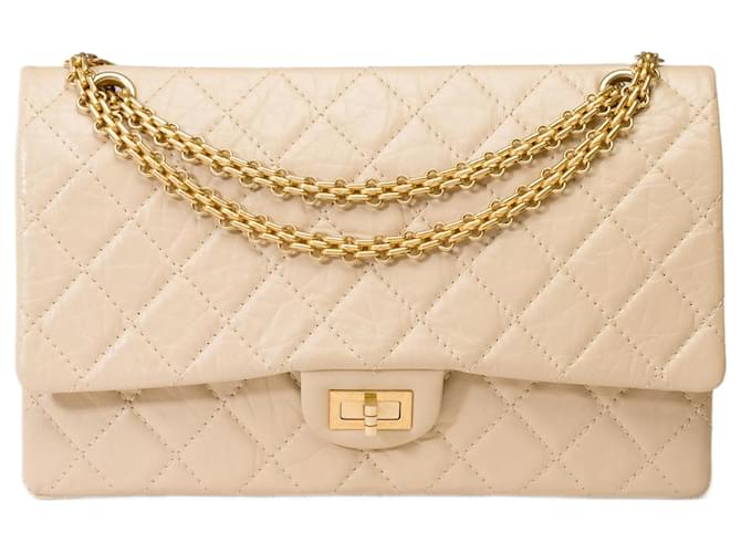 Mademoiselle Chanel-Tasche 2.55 aus beigem Leder - 101770  ref.1299066