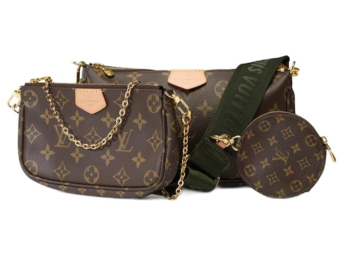 LOUIS VUITTON Multi Pochette Accessories Bag in Brown Canvas - 101775 Cloth  ref.1299067