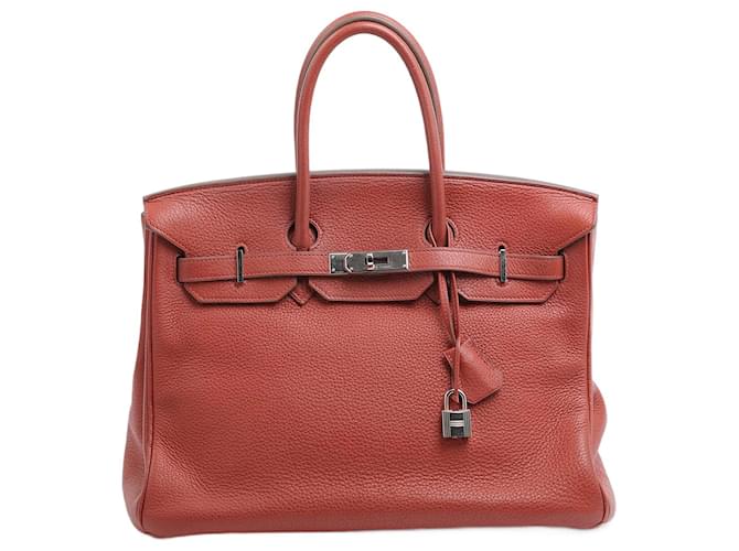 Birkin Hermès HERMES  Handbags   Leather Dark red  ref.1299082