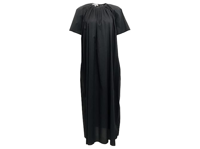 Autre Marque La Collection Black Cotton Short Sleeved Maxi Dress  ref.1299106
