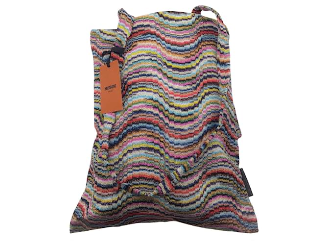 Autre Marque Missoni Multicolored Metallic Knit Shopping Tote Bag Multiple colors Cloth  ref.1299108