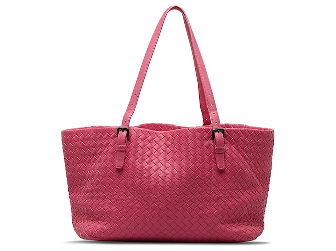 Pink Bottega Veneta Medium Intrecciato Cesta Tote Bag Leather  ref.1299119