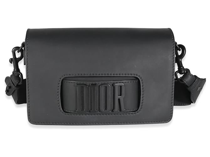 Christian Dior Black Ultramatte calf leather Dio(R)revolution Flap Bag  ref.1299151