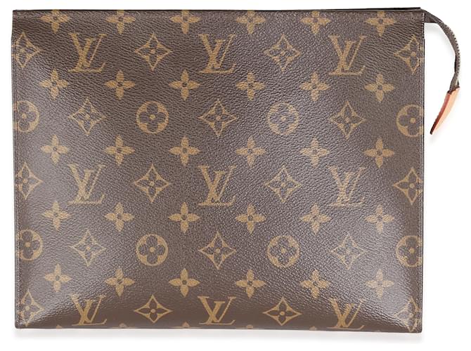 Kulturbeutel aus Segeltuch mit Louis Vuitton-Monogramm 26 Braun Leinwand  ref.1299154