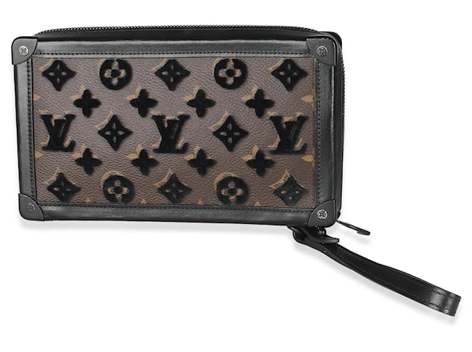 Bolso de mano tipo baúl suave de lona con monograma Tuffetage de Louis Vuitton Castaño Negro Lienzo  ref.1299160