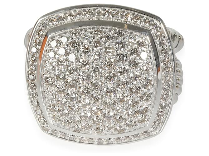 David Yurman 17mm Albion Diamond Ring, 1.70 ctw Silver  ref.1299205