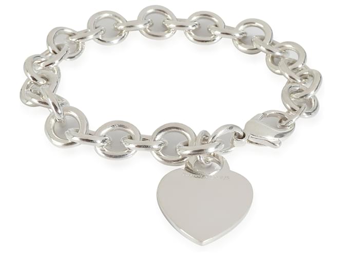 TIFFANY & CO. Bracelet à breloques avec étiquette cœur en argent sterling  ref.1299244