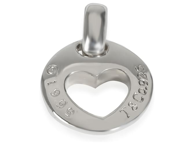TIFFANY & CO. Vintage Stencil Cutout Heart Charm Pendant in Sterling Silver  ref.1299245