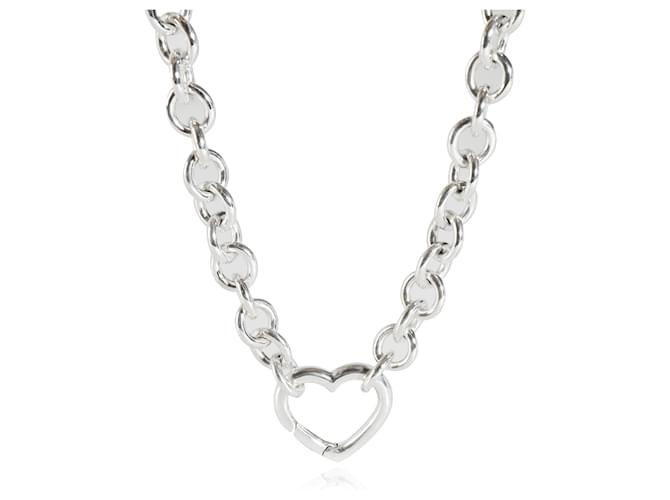 TIFFANY & CO. Colar com fecho de coração em prata esterlina  ref.1299260