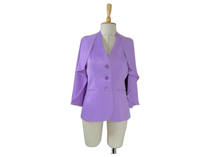 Anne Fontaine Jackets Purple Polyester  ref.1299268