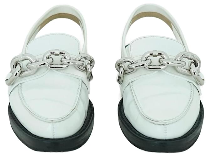 Louis Vuitton Zapatos sin tacón Blanco Cuero  ref.1299281