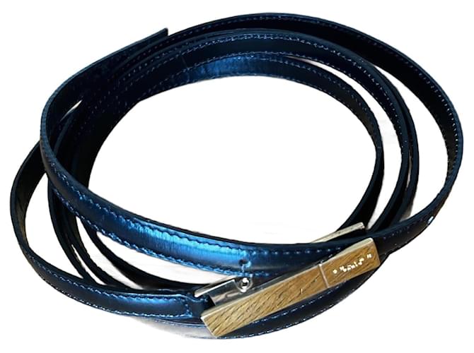 Céline double wrap belt Black Leather  ref.1299290