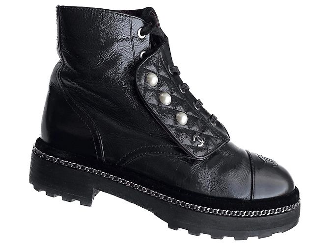 Chanel Bottes de combat édition limitée Noir