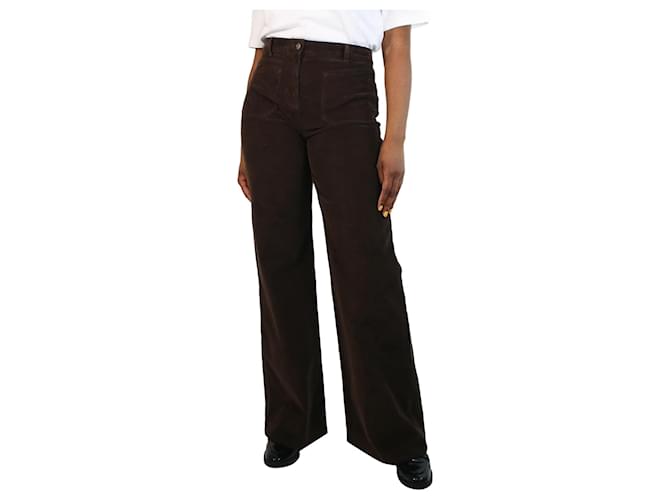Nili Lotan Brown corduroy trousers - size UK 14 Cotton  ref.1299316